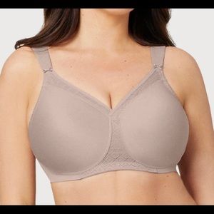NWT Glamorise MagicLift Seamless Support T-Shirt Bra. Taupe color. Size 36 F.